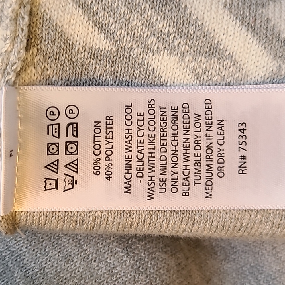 Aspen sweater 1/4 zip, kangaroo pouch, hidden thumb hole, grey white M - Picture 7 of 7